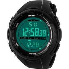 SKMEI Watch Waterproof Mens Digital BLACK-1025