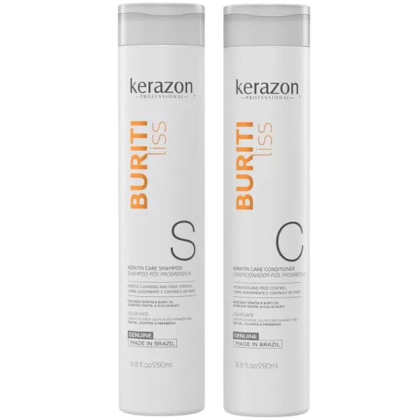 Kerazon Professional Sulfate Free Anti Frizz Color Safe Keratin Care Shampoo & Conditioner DUAL pack