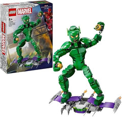 LEGO Marvel Green Goblin Construction Figure, Posable Super Villain Building Toy for 8 Plus Year Old Kids, Boys & Girls, with Glider and Pumpkin Bombs, Super-Hero Gift Idea 76284