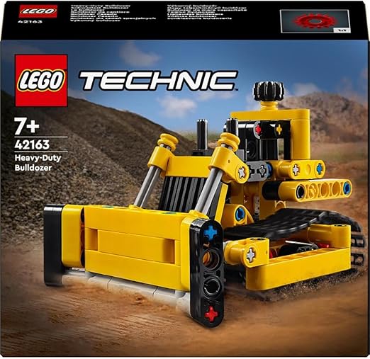 LEGO Technic Heavy-Duty Bulldozer Set, Construction Vehicle Toy for Kids, Boys and Girls with Realistic Features for Imaginative Play, Small Gift Idea 42163