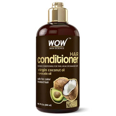 WOW Skin Science Hair Conditioner Coconut & Avocado Oil - Restore Dry, Damaged Hair, Increase Gloss, Reduce Split Ends, Frizz, Sulfate, Silicones, Paraben Free For All Hair Types - 300 ml