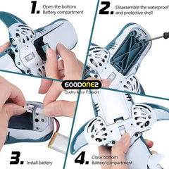 GOODONE2 Remote Control Shark Toy Boat for Kids, 2.4GHz RC Fish Boat Electric Animal Water Toy for Swimming Pool Lake, Great Gift RC Whale Shark Toys for 6-12 Years Old Boys Girls (Shark Boat)