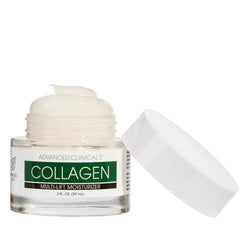 Advanced Clinicals Collagen Face Cream Gel-Like | Collagen Peptide + Hyaluronic Acid Facial Moisturizer Helps Hydrate Dry Skin and Improve the Appearance of Wrinkles and Fine Lines, 2 fl oz