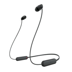 Sony WI-C100 Wireless In-Ear Bluetooth Headphones with Built-in Microphone, Black, Size M, WI-C100/B