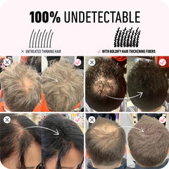 BOLDIFY Hair Fibers for Thinning Hair - 100% Undetectable Natural Formula (Light Brown)