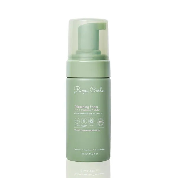 Rizos Curls Thickening Foam 2-in-1 Treatment + Styler, Improve Hair Thickness, Reduces Breakage, Boosts Volume At Roots & Improves Hair Health, 4.2 oz