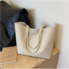 Women Tote Bags Soft Faux Leather Tote Purses and Handbags Ladies Tote Shoulder Bag, Big Capacity Handbag Lightweight - White