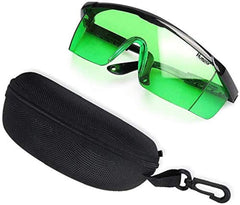 Huepar Green Laser Enhancing Glasses - GL01G Adjustable Eye Protection Safety Enhancement Glasses for Green Laser Level Alignment, Cross & Multi Lines (Protective Box Included)