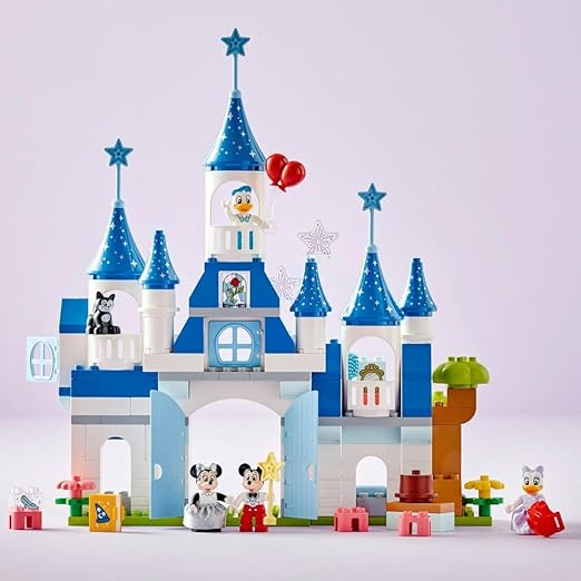 LEGO 10998 DUPLO Disney 3in1 Magical Castle, Building Bricks Toy with Mickey Mouse, Minnie, Donald Duck and Daisy Figures, Toys for Toddlers and Kids 3 Plus Years Old, Disney's 100th Anniversary Set