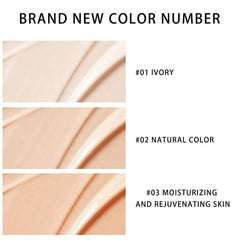 Full Coverage Liquid Foundation,Matte Concealer Smooth Makeup Base Cream,Full Coverage Foundation,Tender the Skin Foundation,Waterproof Long Lasting Oil Free Smooth Liquid Foundation (Natural)