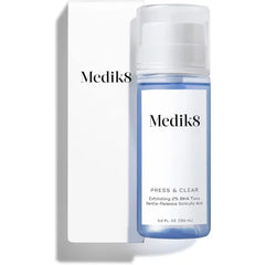 Medik8 Press and Clear Clarifying Facial Tonic Exfoliating BHA Face Toner for Women and Men Gentle Release Salicylic Acid Face Tonic 5 oz