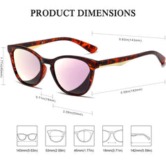 KANASTAL Polarized Sunglasses for Women Men, Classic Driving Ladies Sun Glasses, Fashion Butterfly Shades for Womens Outdoor 100% UV400 Protection