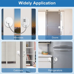 ELECDON Window Safety Locks Self Adhesive Window Restrictors for UPVC No Drilling Window Locks Child Safety Pet Window Restrictor Kids Window Safety Restrictors Password for Childproof White 1 Pack