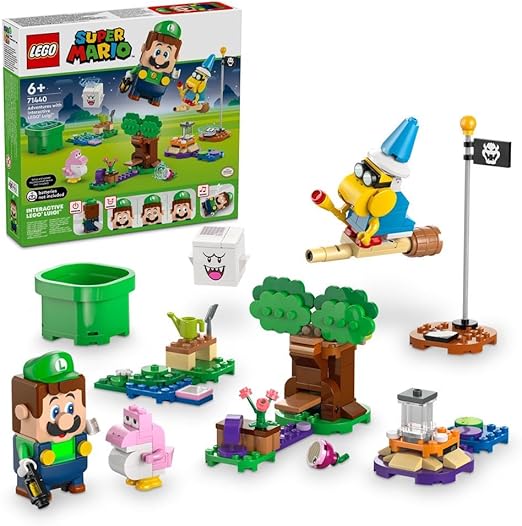 LEGO Super Mario Adventures with Interactive LEGO Luigi Toy, Nintendo Gift for 6 Plus Year Old Boys, Girls and Gamers, Garden Playset for Kids, with Pink Baby Yoshi Figure, 71440