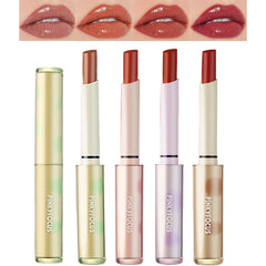 KASTWAVE 4Pcs Mirror Lipstick Set, 4 Colors Glossy Nude Red Water Sensation Lip Gloss, Moisturizing Lip Glaze, Hydrating Smooth Lip Balm, Easy to Color, Plump Lips, Non-Sticky Lip Makeup Kit