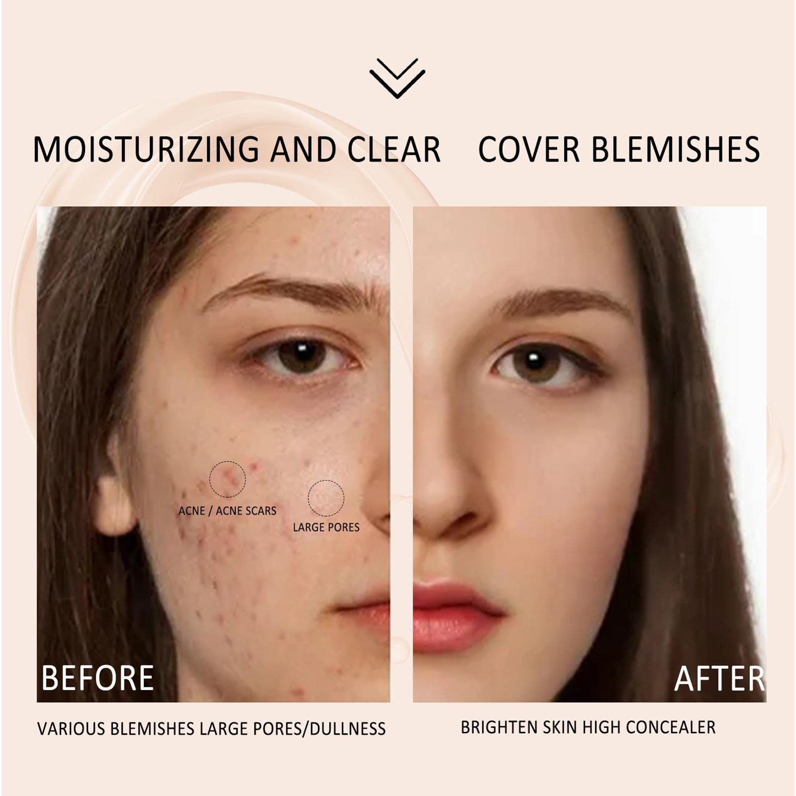 Light Makeup Liquid Foundation,Full Coverage Waterproof Smoothing Foundation | Full Coverage Long-Lasting Matte Foundation
