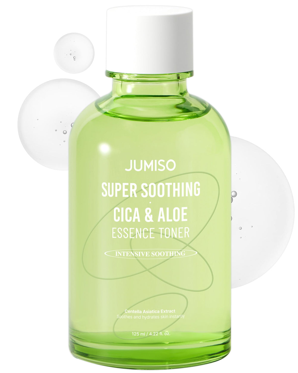 JUMISO Super Soothing CICA & Aloe Essence Toner 4.23 fl. oz / 125ml | Korean Hydrating Facial Toner for Calming, Moisturizing, Soothing | Vegan, Centella & Aloe Extract, EWG Green