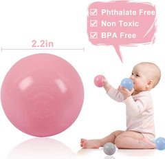 50 Soft Plastic Ball Pit Balls - Plastic Toy Balls for Kids - Ideal Baby Toddler Ball Pit, Ball Pit Play Tent, Baby Pool Water Toys, Kiddie Pool, Party Decoration, Photo Booth Props
