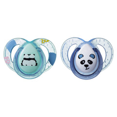 Tommee Tippee Anytime Soothers, 6-18m, 2 Pack, Symmetrical Orthodontic Design, BPA-Free Silicone, Blue