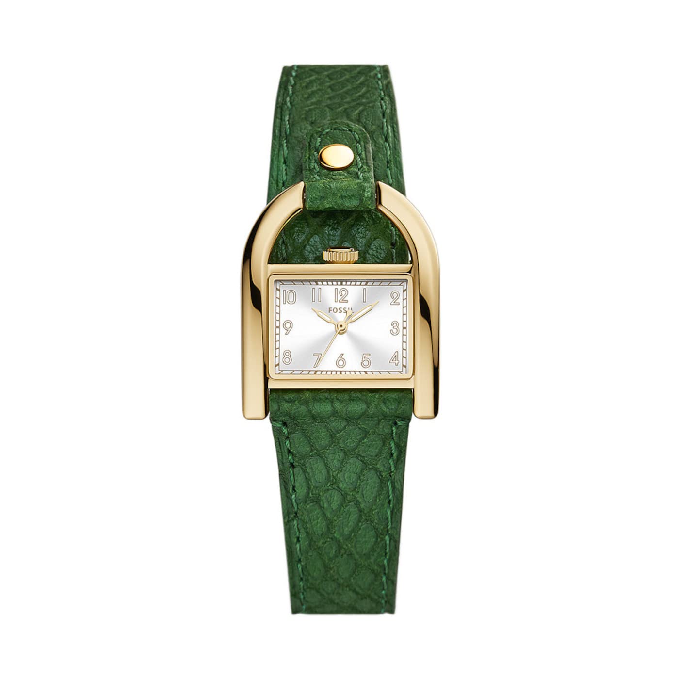 Fossil ES5267 Harwell Three-Hand Navy Eco Leather Analog Watch for Women, 28 mm Size, Green