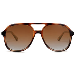 SOJOS Retro Vintage Polarized Sunglasses Double Bridge Brow Bar Square Aviators SJ2174
