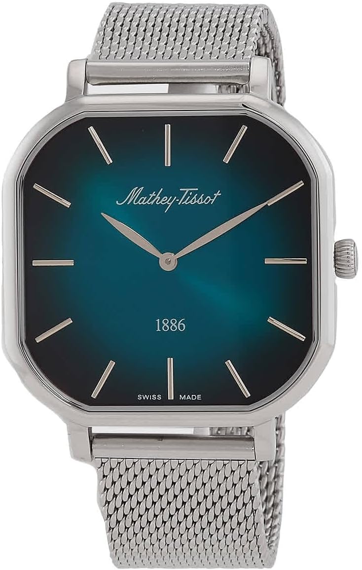 Mathey-Tissot Swiss Made Classic Watch for Men - H7917AV - Green/Silver-tone