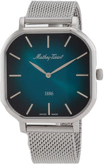 Mathey-Tissot Swiss Made Classic Watch for Men - H7917AV - Green/Silver-tone
