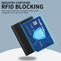 Men's Wallets Multifunctional RFID Blocking Leather Wallet Credit Card Trifold Compact Wallets for Men with ID Window & Coin Pocket