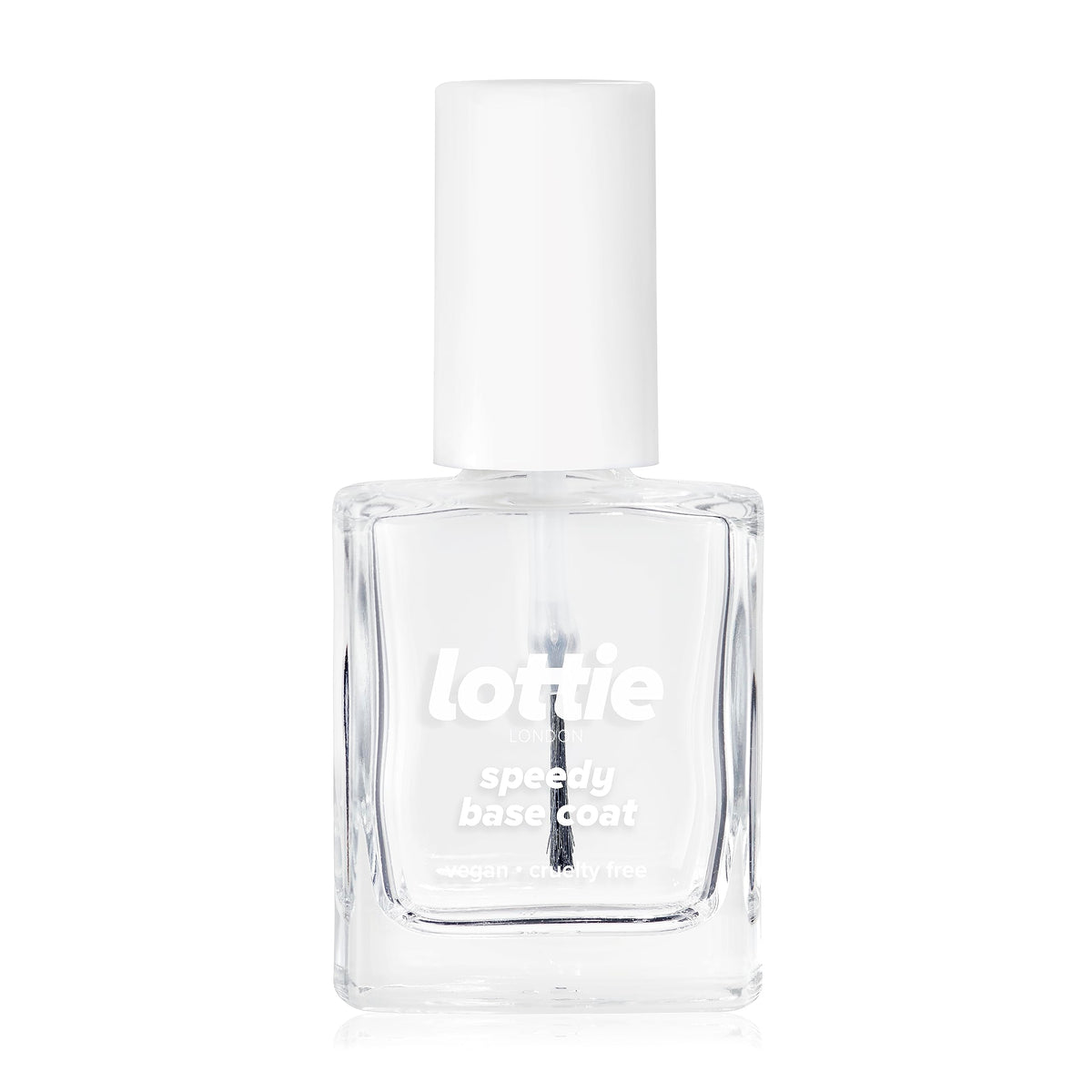 lottie LONDON Nail Polish - Speedy Base Coat - Natural & Vegan Nail Polish, Long Lasting - 10ml bottle
