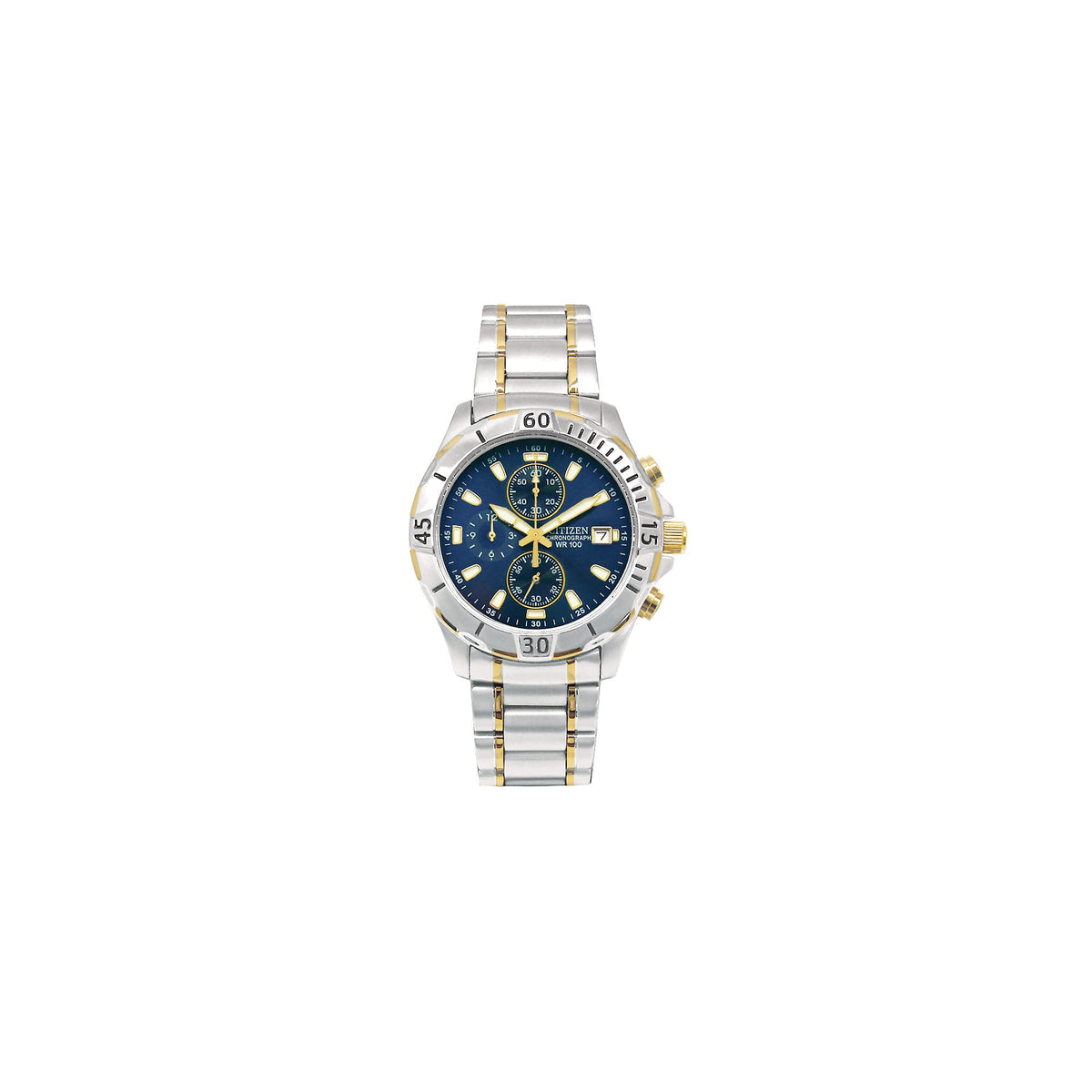 Citizen Quartz Mens Watch, Stainless Steel, Classic, Two-Tone (Model: AN3394-59L), Two-Tone, Chronograph,Quartz Movement