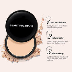 Translucent Face Powder - Loose Setting Powder - Matte Face Powder - Lightweight Long-lasting Waterproof Makeup Powder - Oil Control with Powder Puff Foundation Full Coverage Pressed Powder (01)