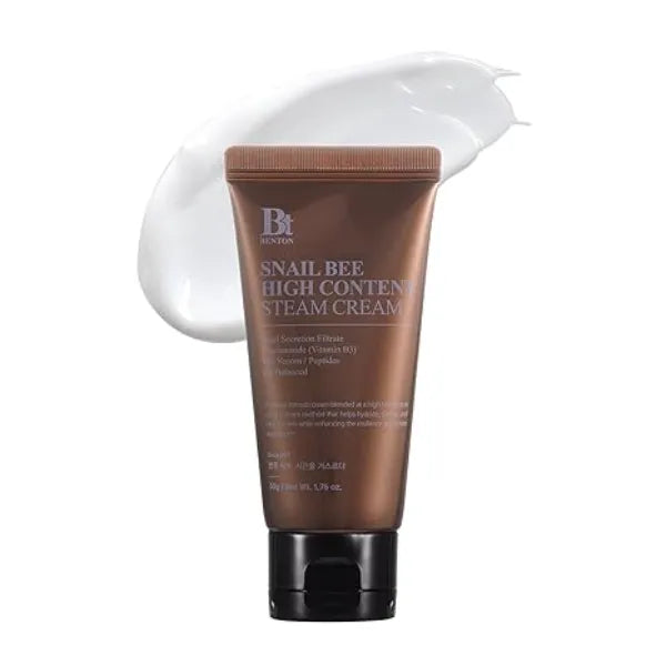 BENTON Snail Bee High Content Steam Cream Snail Mucin Moisturizer with Bee Venom & Niacinamide Korean Skin Care Products For Dry & Sensitive Skin Hydrating Face For Women (1.76 oz.)