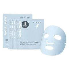 NuFACE IonPlex Hydra Gel Power Mask Hydrogel Korean Face Mask to Help Boost Hydration, Smooth Fine Lines & Enhance Microcurrent Results  Reveals a Dewy, Glass Skin Glow (5 Count)