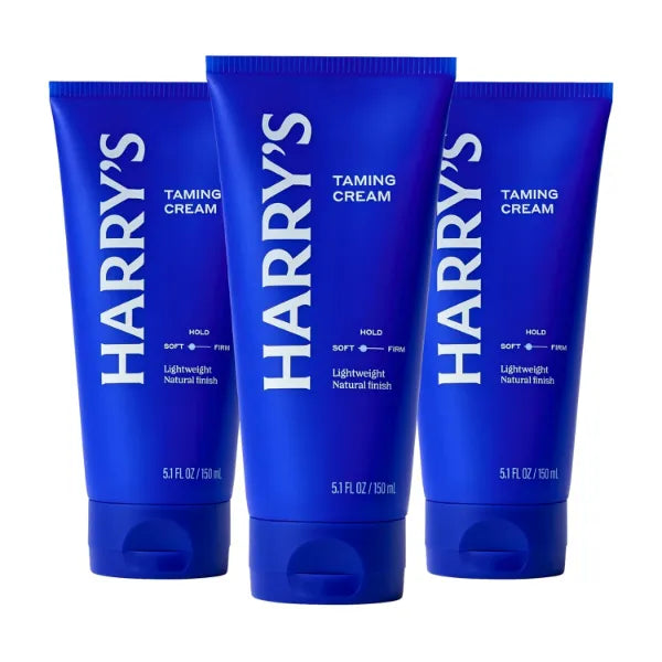 Harry's Hair Taming Cream, Lightweight Hair Styling Cream with Natural Finish - 5.1 Fl Oz (Pack of 3)
