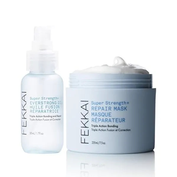 FEKKAI Super Strength+ Hair Recovery Duo Includes Everstrong Bonding Oil+ Repair Mask Free of Sulfates, Parabens, Phthalates