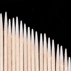 MOCUI Pointed Tip Cotton Swabs, 100 Count Precision Cotton Buds for Makeup, Organic Pointed Microblading Cotton Tips Cosmetic Applicator Sticks for Nails, Tattoo, Daily Cleaning