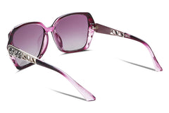FEISEDY Polarized Women Square Sunglasses Sparkling Composite Shiny Frame B2289