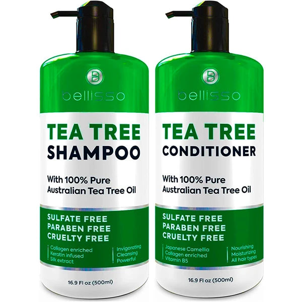 BELLISSO Tea Tree Oil Shampoo and Tea Tree Oil Conditioner