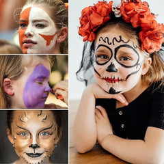 Makbeaty Watercolor Paint Palette Set 30 Colors Set ，Safe & Non Toxic Water Activated Face and Body Painting Makeup Hypoallergenic Facepaints for Cosplay