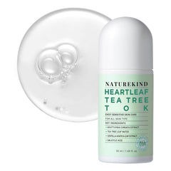 NATUREKIND Heartleaf Tea Tree Tok Toner Serum with Centella Asiatica, Korean Facial Skincare for Fresh & Balanced Look, Pore Care and Hydration, 50ml, 1.69 fl. oz