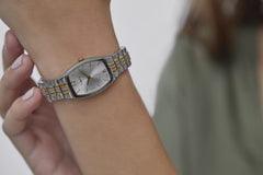 Timex Women's Dress Tonneau 21mm Watch - Two-Tone/Silver-Tone/Silver-Tone