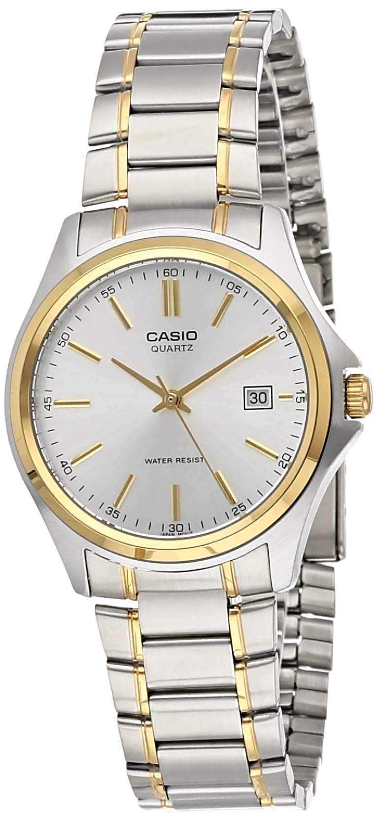 Casio Leather Band Watch Silver