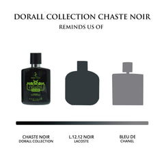 DORALL COLLECTION Chaste Noir Eau de Toilette Perfume for Men, Green & Floral Long Lasting Masculine Fragrance, Body Perfume for Men - 100ml