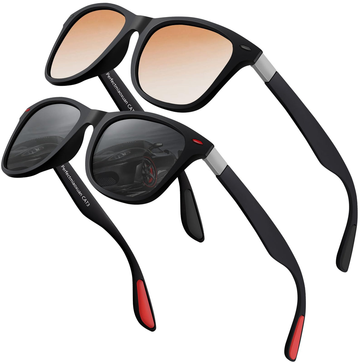 Polarized Sunglasses Mens Womens Cool Fishing Driving Hiking Ultralight Retro Wrap Around Travel sun glasses UV Protection
