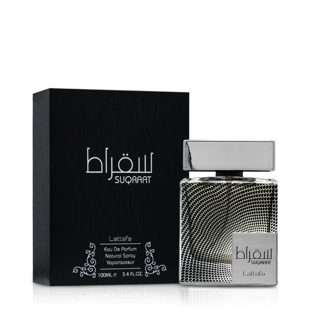 Lattafa Suqraat Eau De Parfum Eau de Parfum Long-Lasting Fragrance for Men, 3.4 Ounce / 100 ml