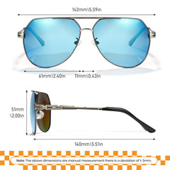 Cyxus Sunglasses for Men Women Classic Polarized Sunglasses UV400 Protection Anti Glare for Driving Outdoor