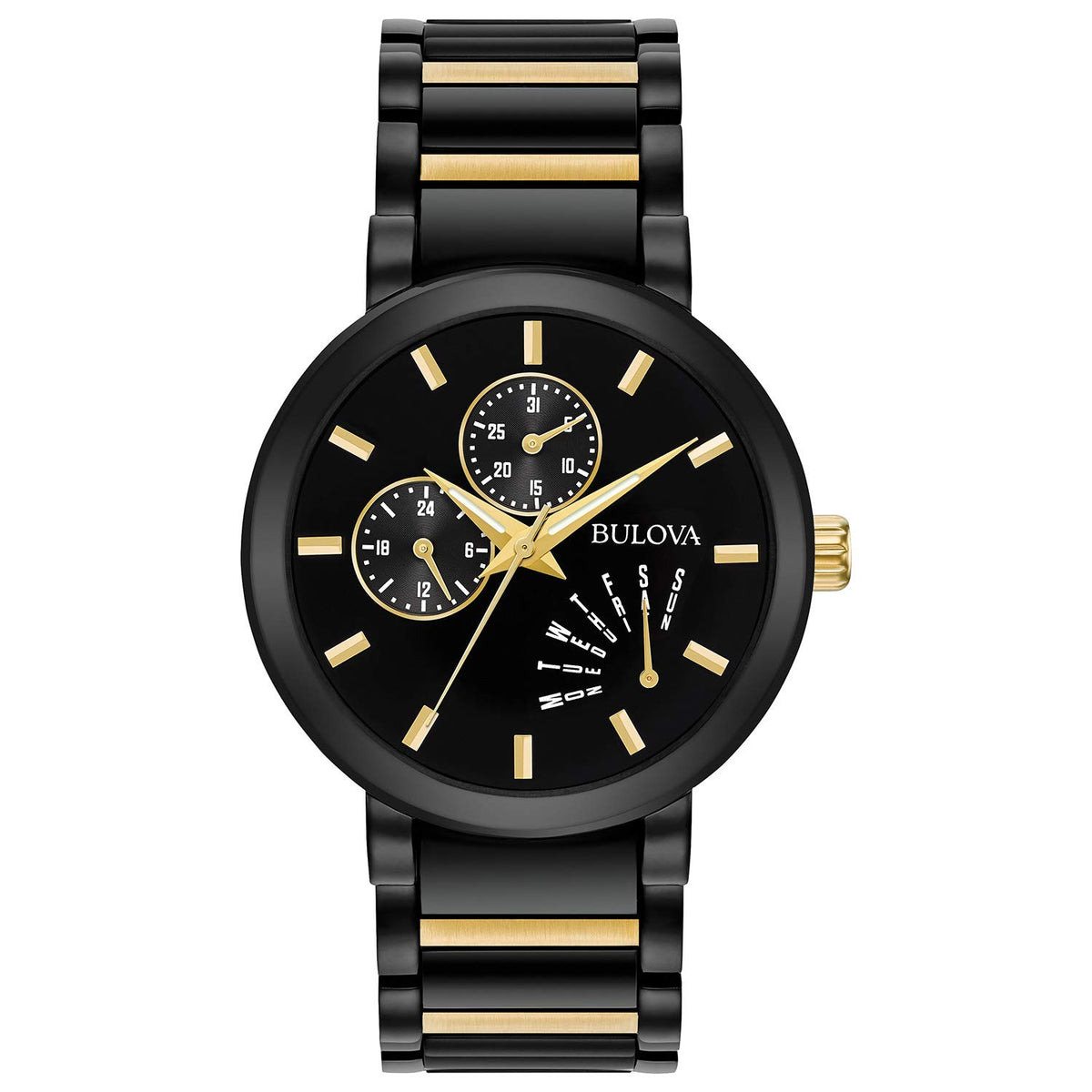 Bulova Men's Watch - Black and Gold