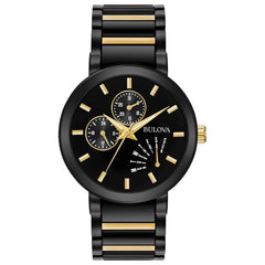 Bulova Men's Watch - Black and Gold