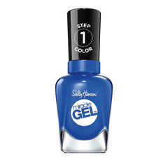 Sally Hansen Miracle Gel Salon Quality Nail Polish | Gel-Like Formula, Two-Step System, No UV Light Needed, Long Lasting, Opaque, Glossy | 619 Tidal Wave, Dark Blue Nail Polish - 14.7ml