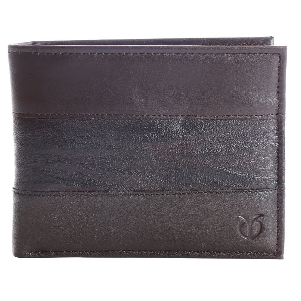 TITAN Men's Bifold Leather Wallet, Brown